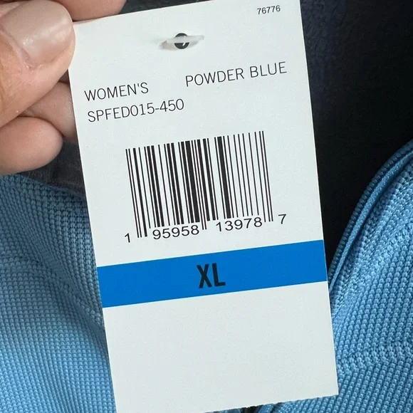 Spyder Womens Speedo Powder Blue Waffle Knit
Fleece Zip Jacket XL - Picture 5 of 9